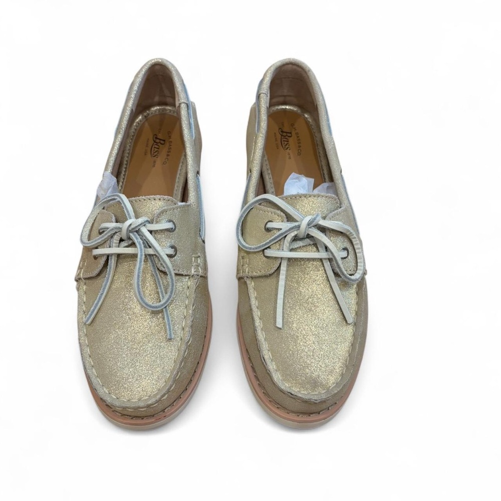 Bass Metallic Gold Loafers